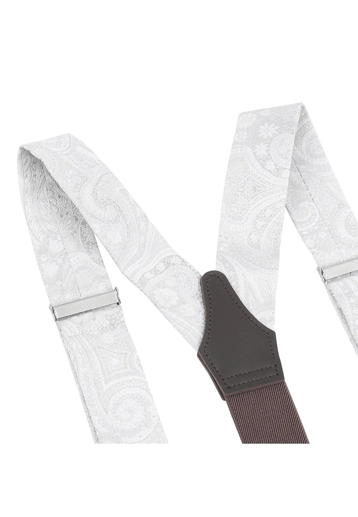 Hosenträger Set Herren Hochzeit mit Fliege & Einstecktuch – Paisley
