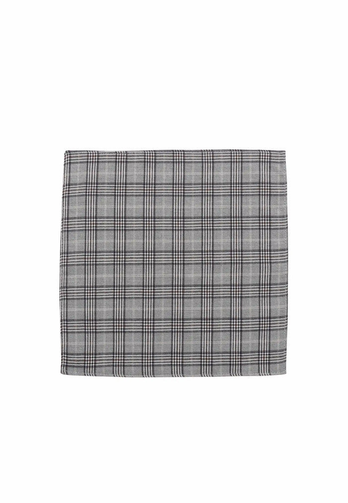 Einstecktuch Herren Glencheck - Grau