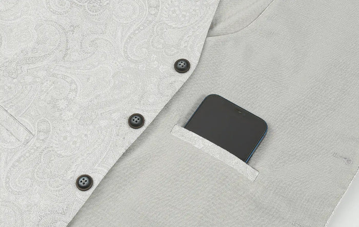 Hochzeitsweste Herren aus Seide – Paisley