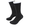 (Schwarz) Herren Socken Rippstruktur Baumwolle – Trageansicht