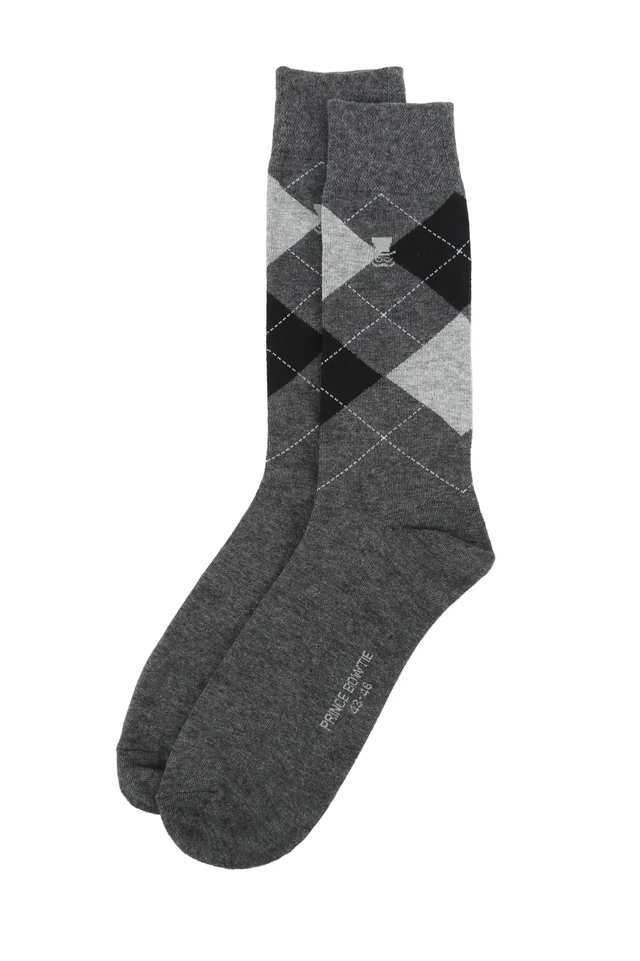 (Anthrazit) Herren Socke Argyle-Muster Baumwolle – Detailansicht Rautenmuster