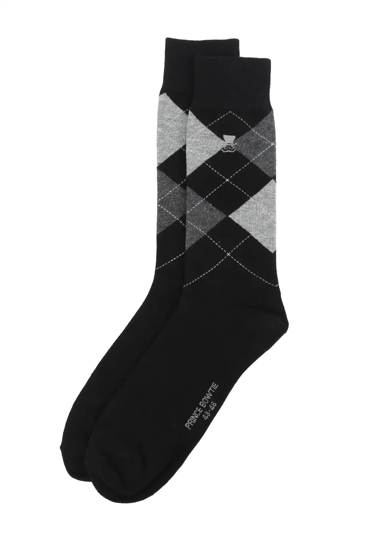 (Schwarz) Herren Socke Argyle-Muster Baumwolle – Detailansicht Rautenmuster