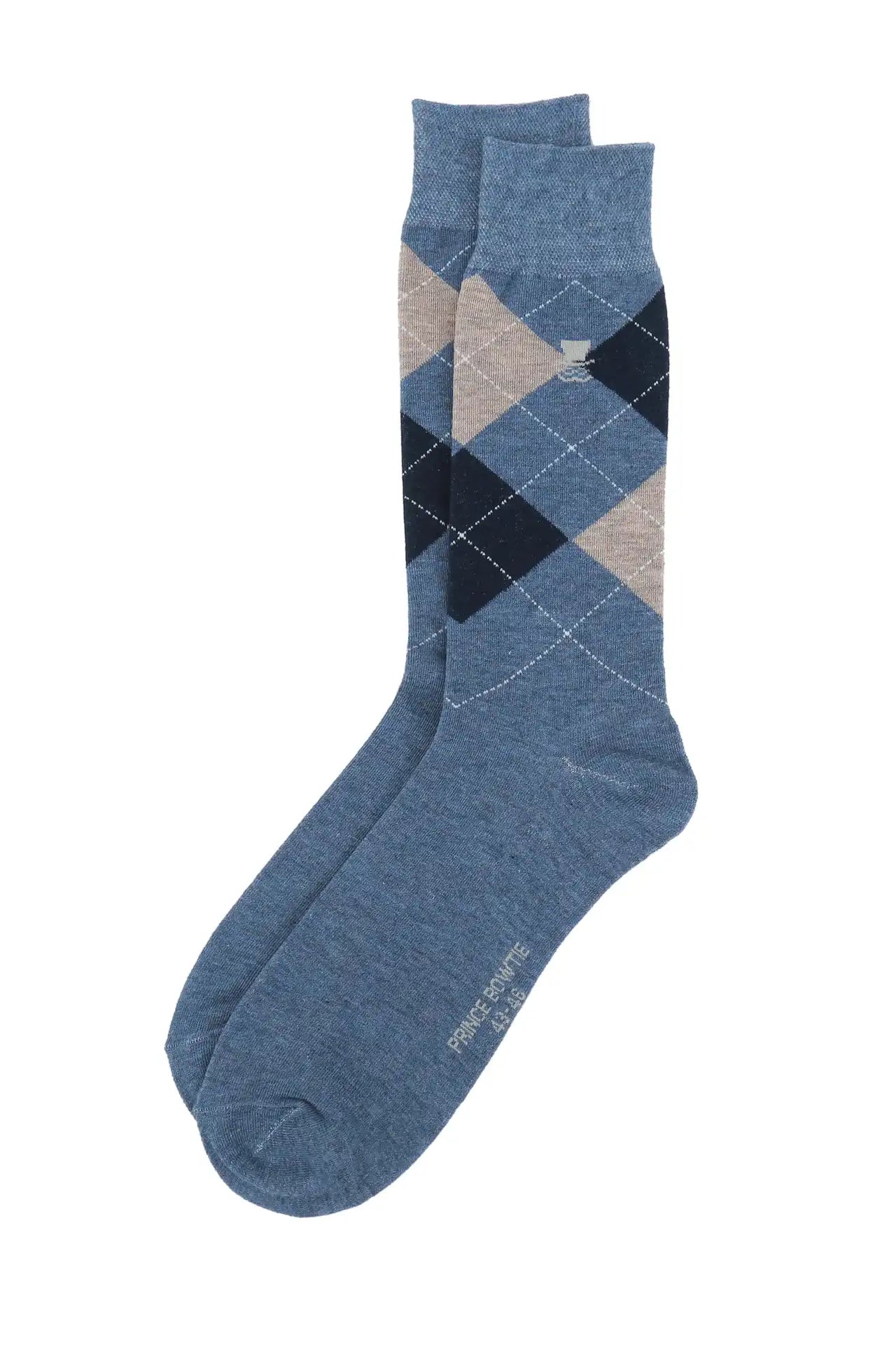 (Hellblau) Herren Socke Argyle-Muster Baumwolle – Detailansicht Rautenmuster