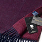 (Bordeaux) Kaschmirschal 100% Cashmere – Detailansicht Prince Bowtie Label