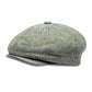 (Mint) Leinen-Ballonmütze Herren – Newsboy Cap Seitenansicht