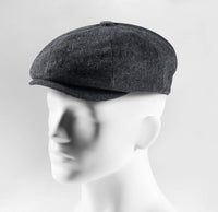 (Anthrazit) Ballonmütze Herren Tweed Newsboy Cap – Seitenansicht auf Mannequin