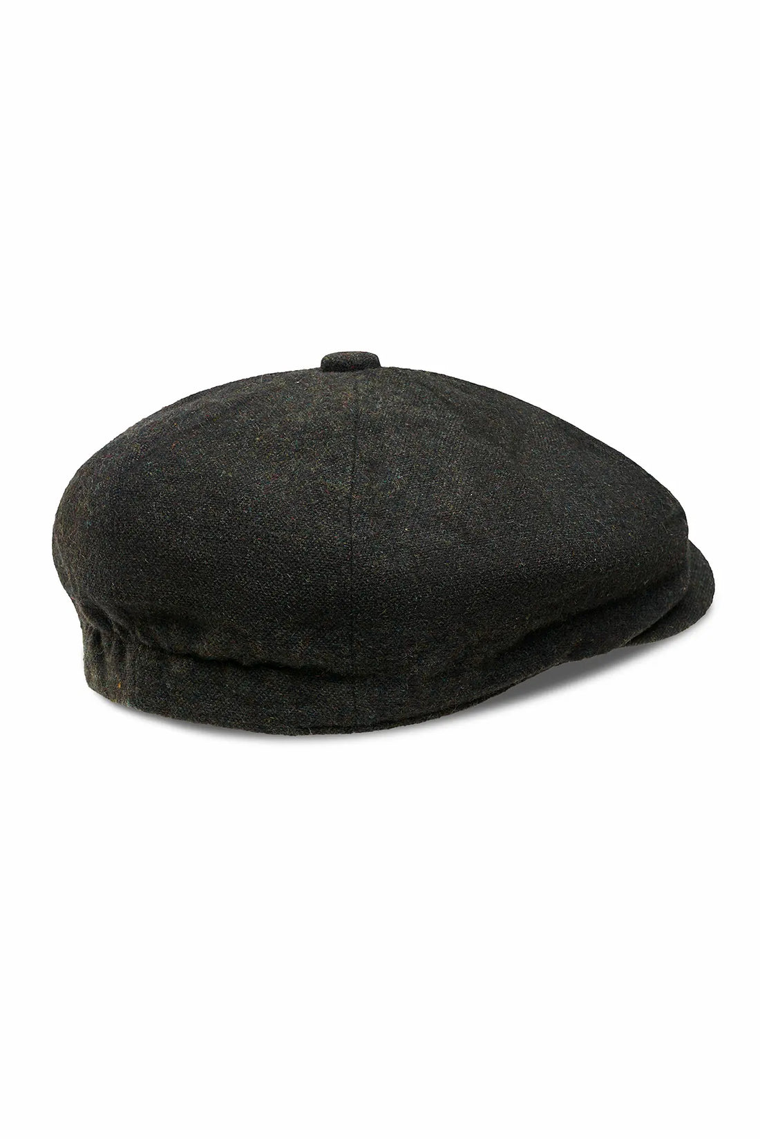 (Dunkelgrün) Ballonmütze Herren Tweed – Draufsicht 8-Panel