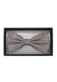 (Beige) vorgebundene fliege herren 100 prozent seide picote in geschenkbox