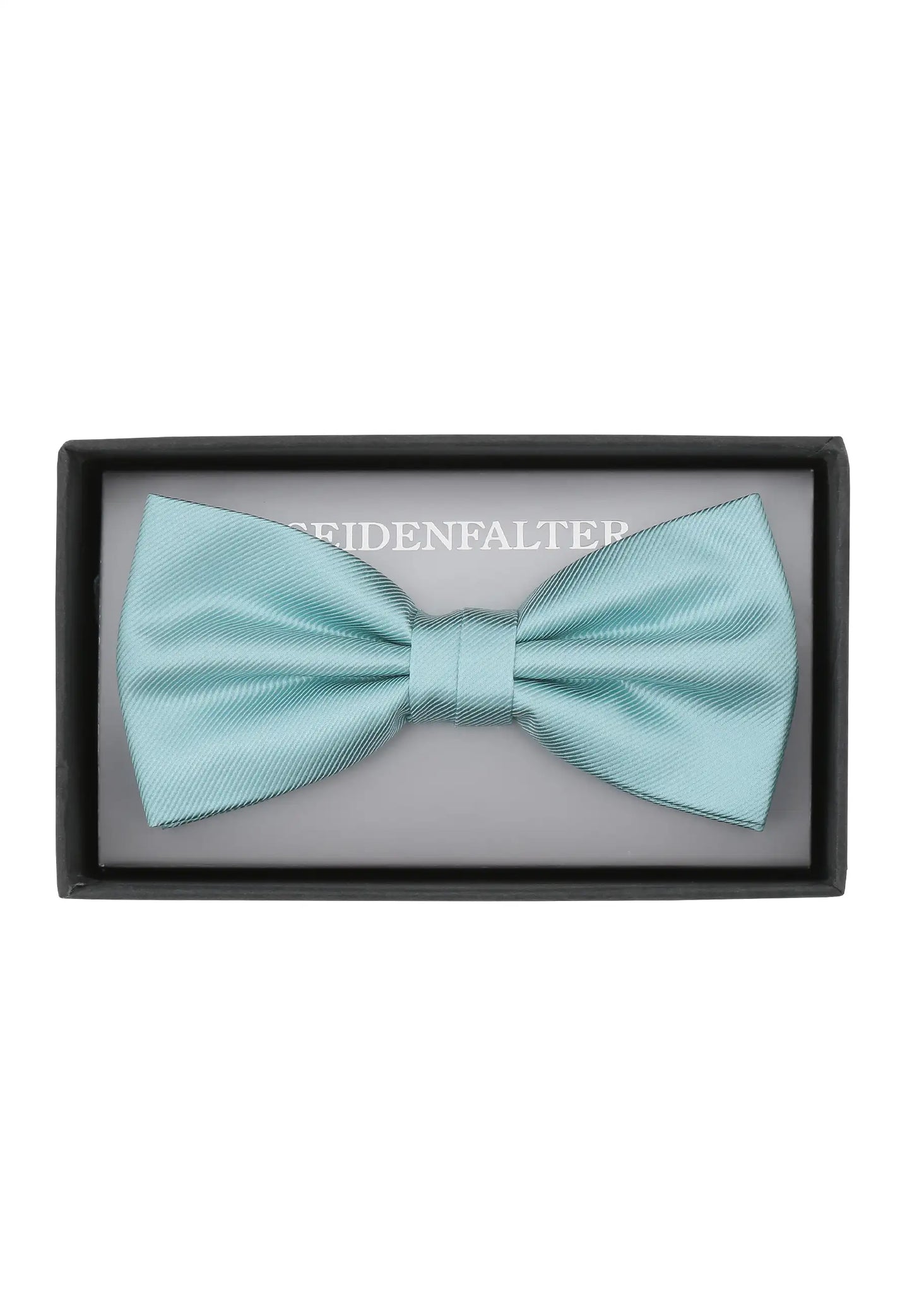(Aqua) Vorgebundene Herrenfliege aus 100% Seide in Aqua in Geschenkbox