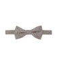 (Beige) Fliege Herren Tweed Wolle – Frontalansicht mit Größenband