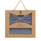 (Dunkelblau) Fliege Einstecktuch Set Herren Mikromuster Seide – Geschenkverpackung Prince Bowtie