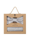 (Beige) Fliege Einstecktuch Set Paisley Seide – Geschenkverpackung Prince Bowtie