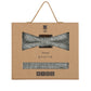 (Mint) Kids Fliege Einstecktuch Set Leinen – Geschenkverpackung Prince Bowtie