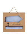 (Hellblau) Krawatte Einstecktuch Set Herren Mikromuster Seide – Geschenkverpackung Prince Bowtie
