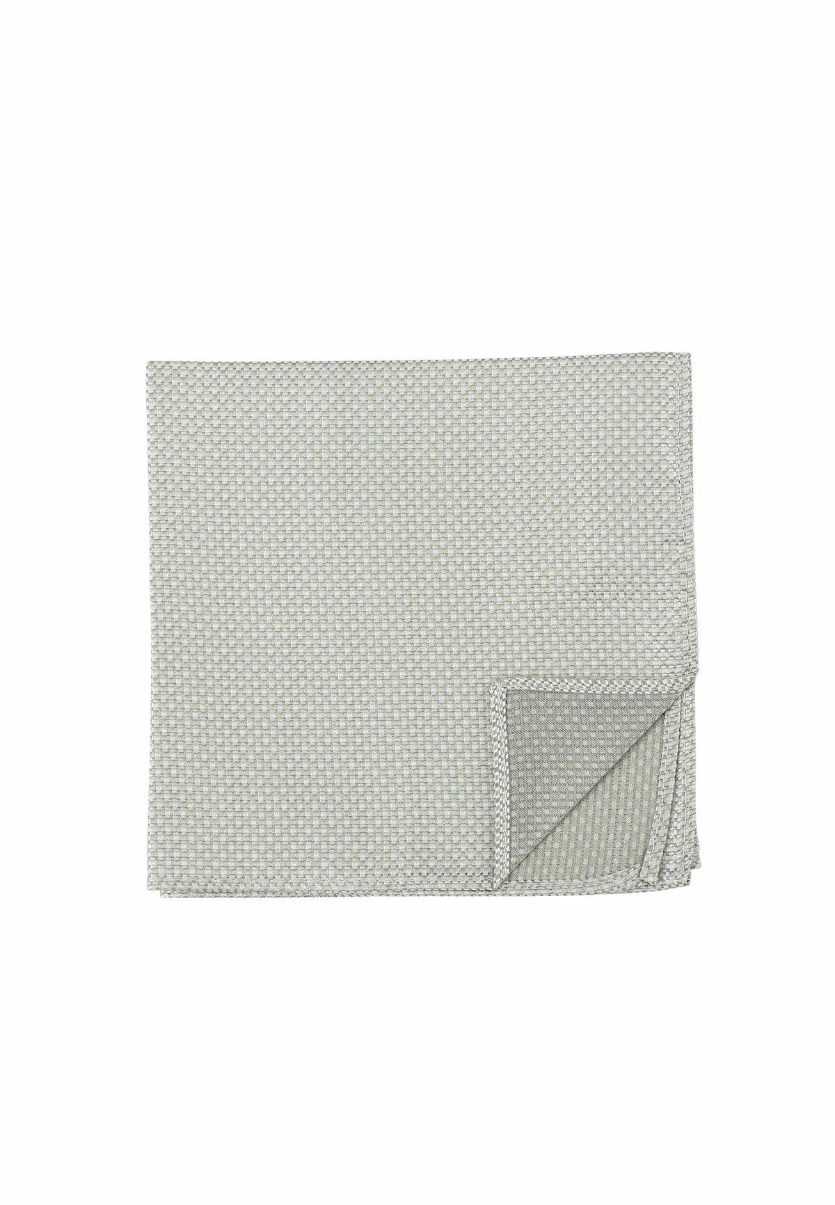 (Mint) Einstecktuch Mikromuster Seide – Detailansicht Rückseite