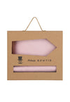 (Rosa) Krawatte Einstecktuch Set Herren Mikromuster Seide – Geschenkverpackung Prince Bowtie