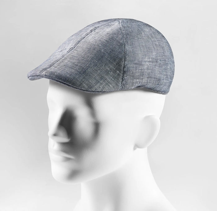 Schiebermütze Herren Leinen - Flat Cap