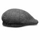 (Anthrazit) Schiebermütze Tweed Flat Cap – Rückansicht mit Gummiband