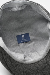 (Anthrazit) Schiebermütze Tweed – Innenseite mit Prince Bowtie Label