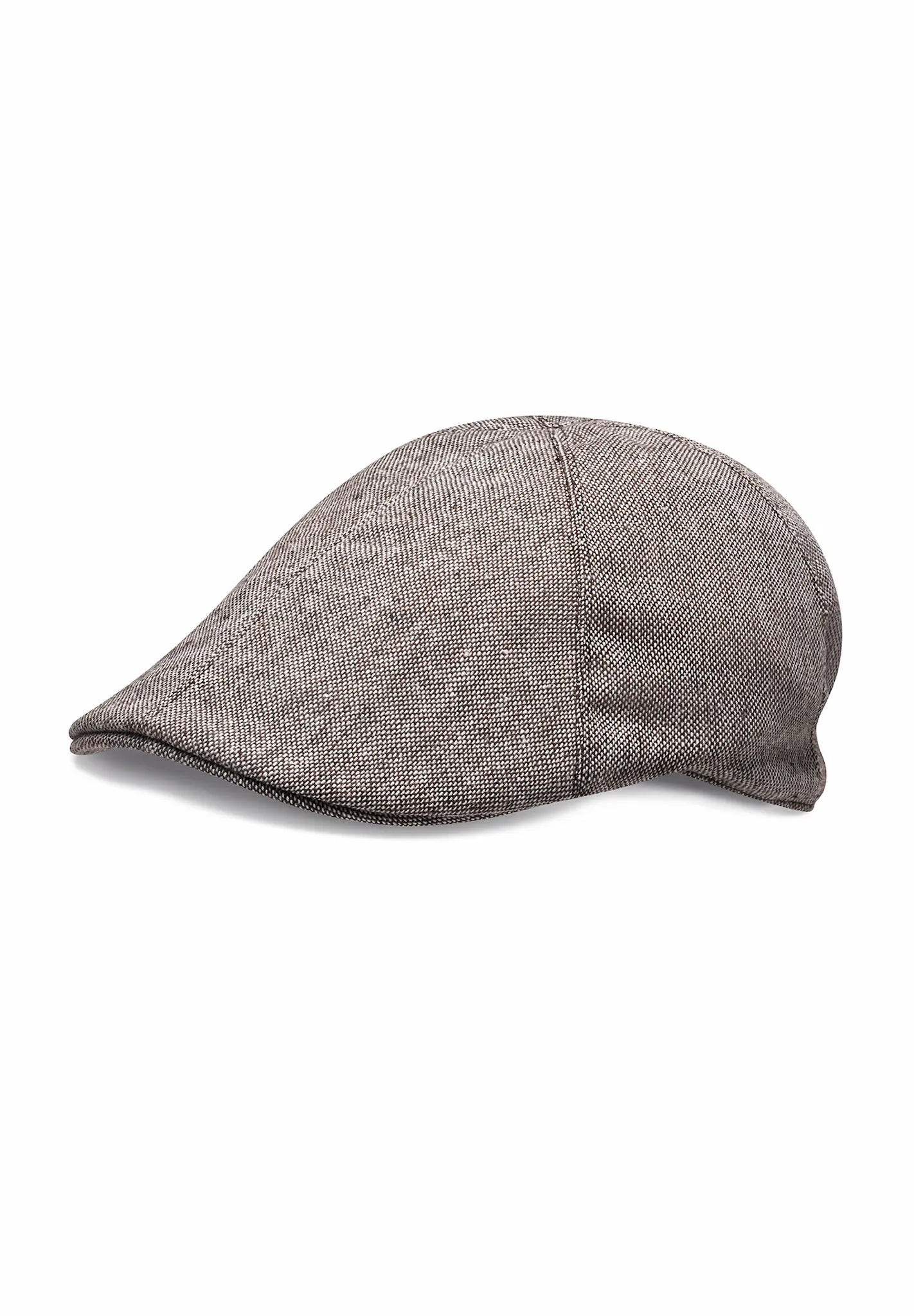 (Beige) Schiebermütze Tweed – Seitenansicht liegend