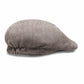 (Beige) Schiebermütze Tweed Flat Cap – Rückansicht mit Gummiband
