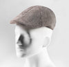 (Beige) Schiebermütze Herren Tweed Flat Cap – Seitenansicht auf Mannequin