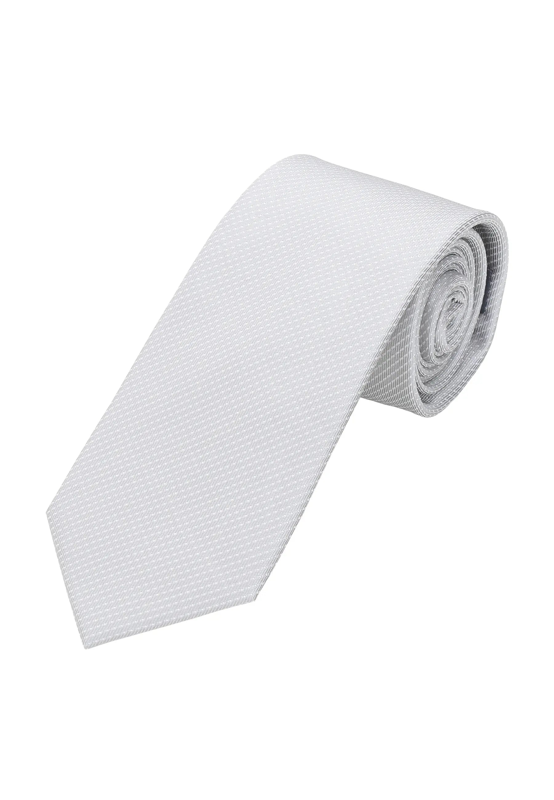 (Hellgrau) krawatte herren 100 prozent seide picote 7 cm gerollt