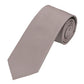 (Beige) Uni Krawatte 7cm–7.5cm gerollt Vorderansicht