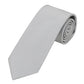 (Silber) Uni Krawatte 7cm–7.5cm gerollt Vorderansicht