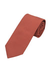 (Ziegel) Uni Krawatte 7cm–7.5cm gerollt Vorderansicht