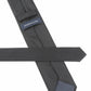 (Schwarz Diagonalstruktur) Rückseite Trauerkrawatte schwarz aus Seide mit Label, 7,5cm