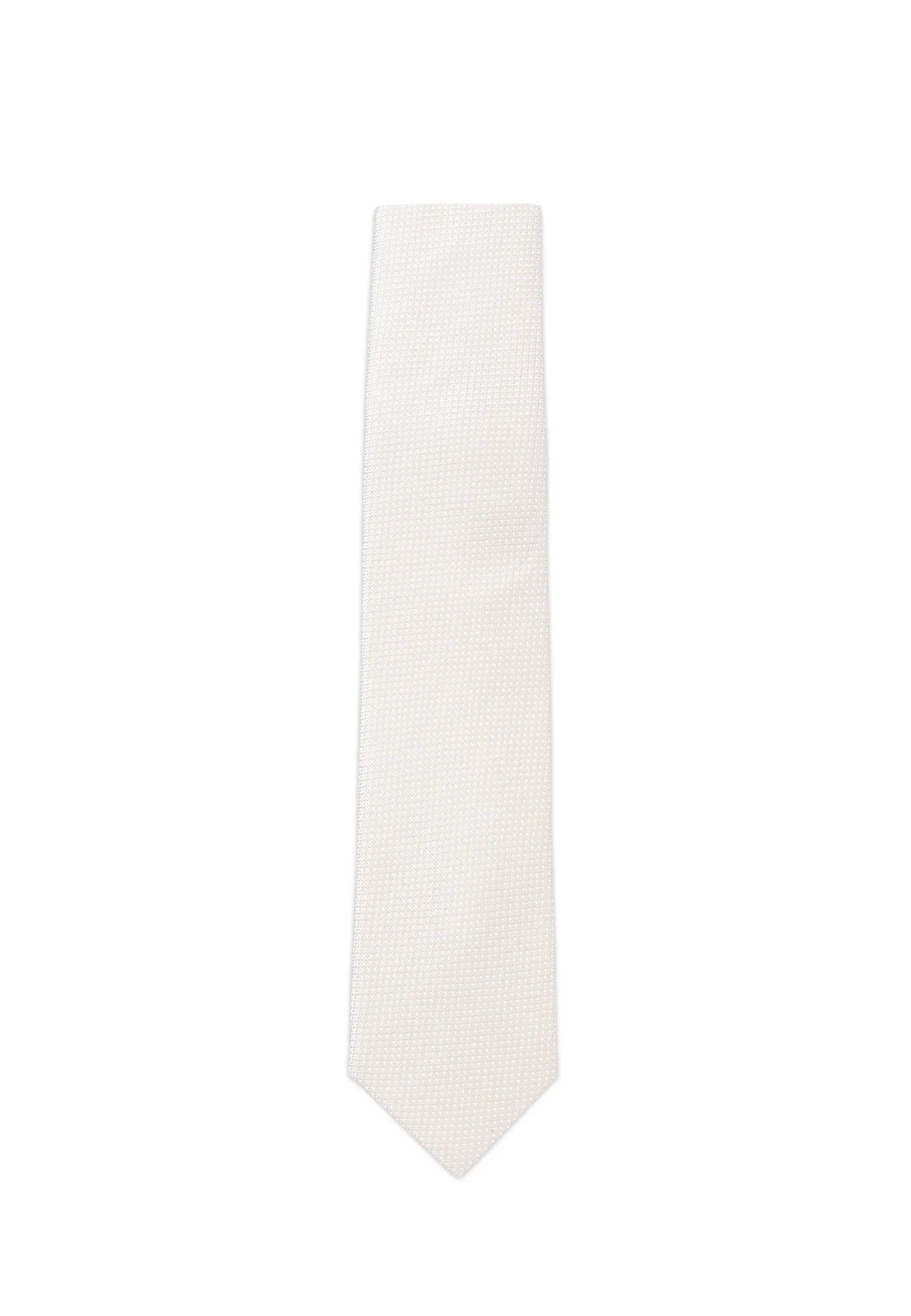 (Beige) Krawatte Herren aus 100% Seide, florales Muster, komplett ausgelegt