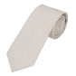 (Beige) Seidenkrawatte für Herren gerollt, florales Muster, 7–7.5 cm breit