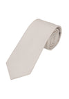 (Beige) Seidenkrawatte für Herren gerollt, florales Muster, 7–7.5 cm breit