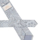 (Blau) Krawatte Herren Paisley Seide – Rückseite mit Sterlington Label