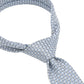 (Blau) Hochzeitskrawatte Kreise – Detailansicht gebundener Knoten