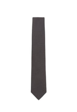 (Dunkelbraun) Picoté Krawatte Herren 100% Seide 6cm Produktansicht