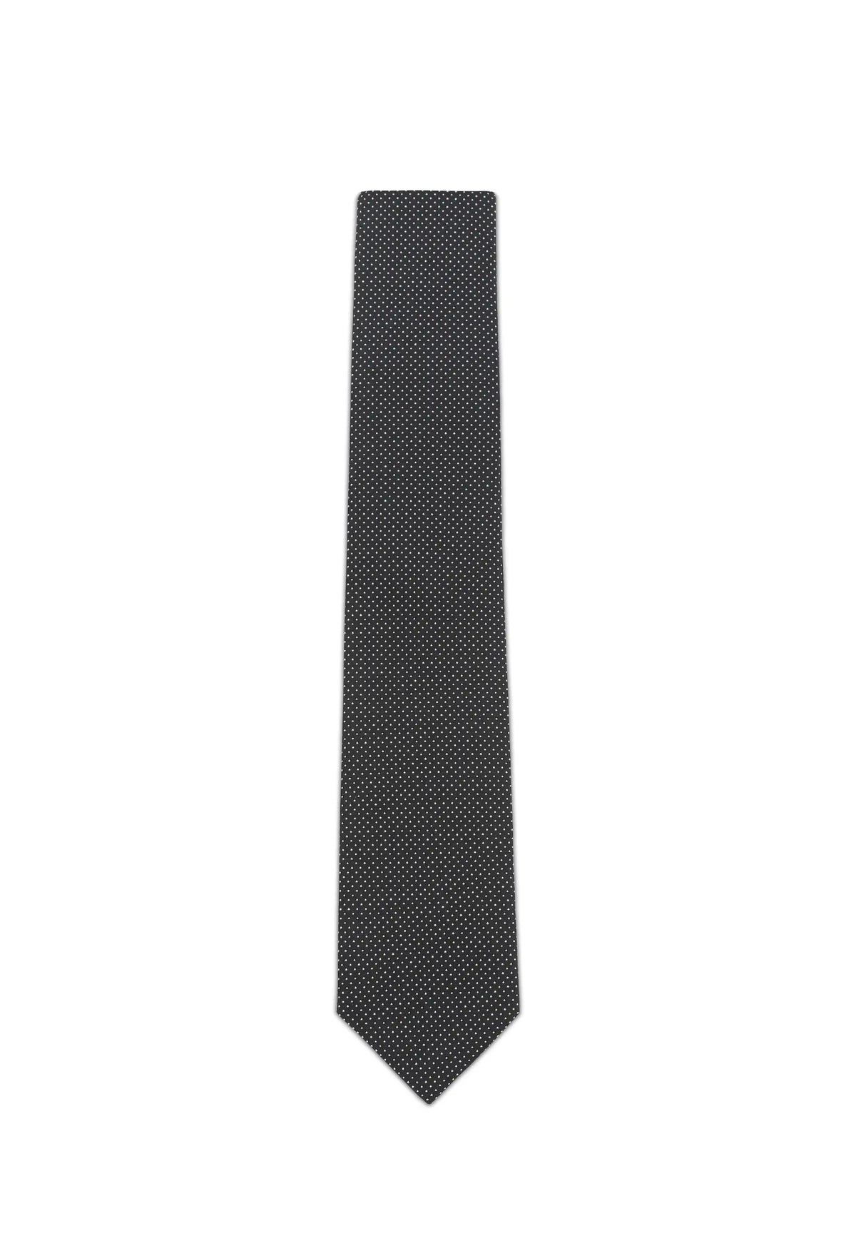 (Schwarz) Picoté Krawatte Herren 100% Seide 6cm Produktansicht