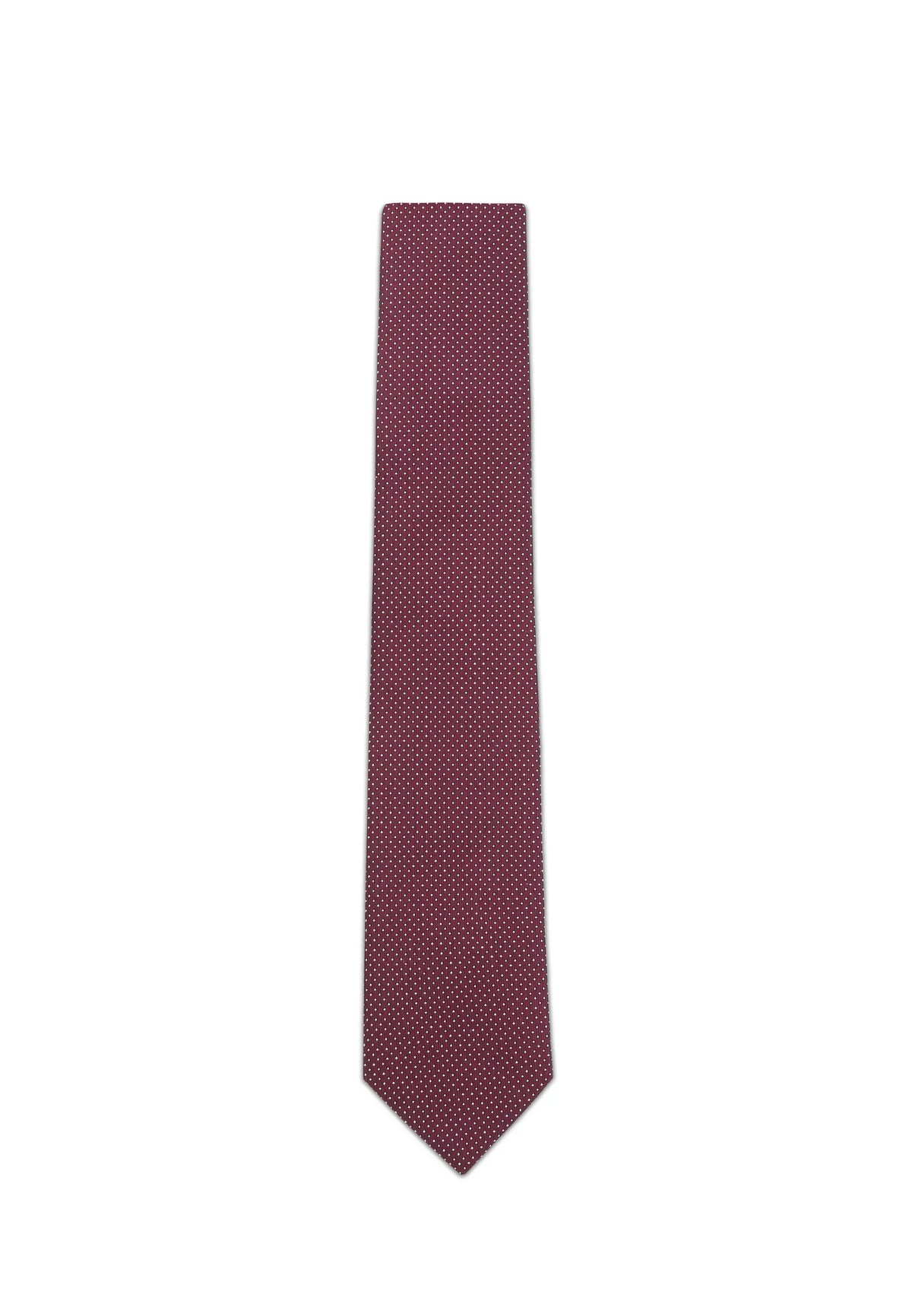 (Weinrot) Picoté Krawatte Herren 100% Seide 6cm Produktansicht