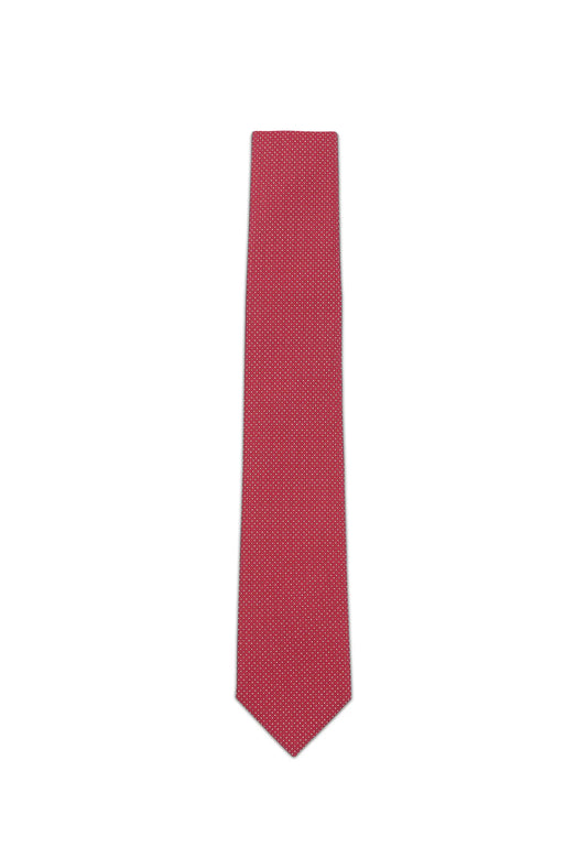 (Hellrot) Picoté Krawatte Herren 100% Seide 6cm Produktansicht