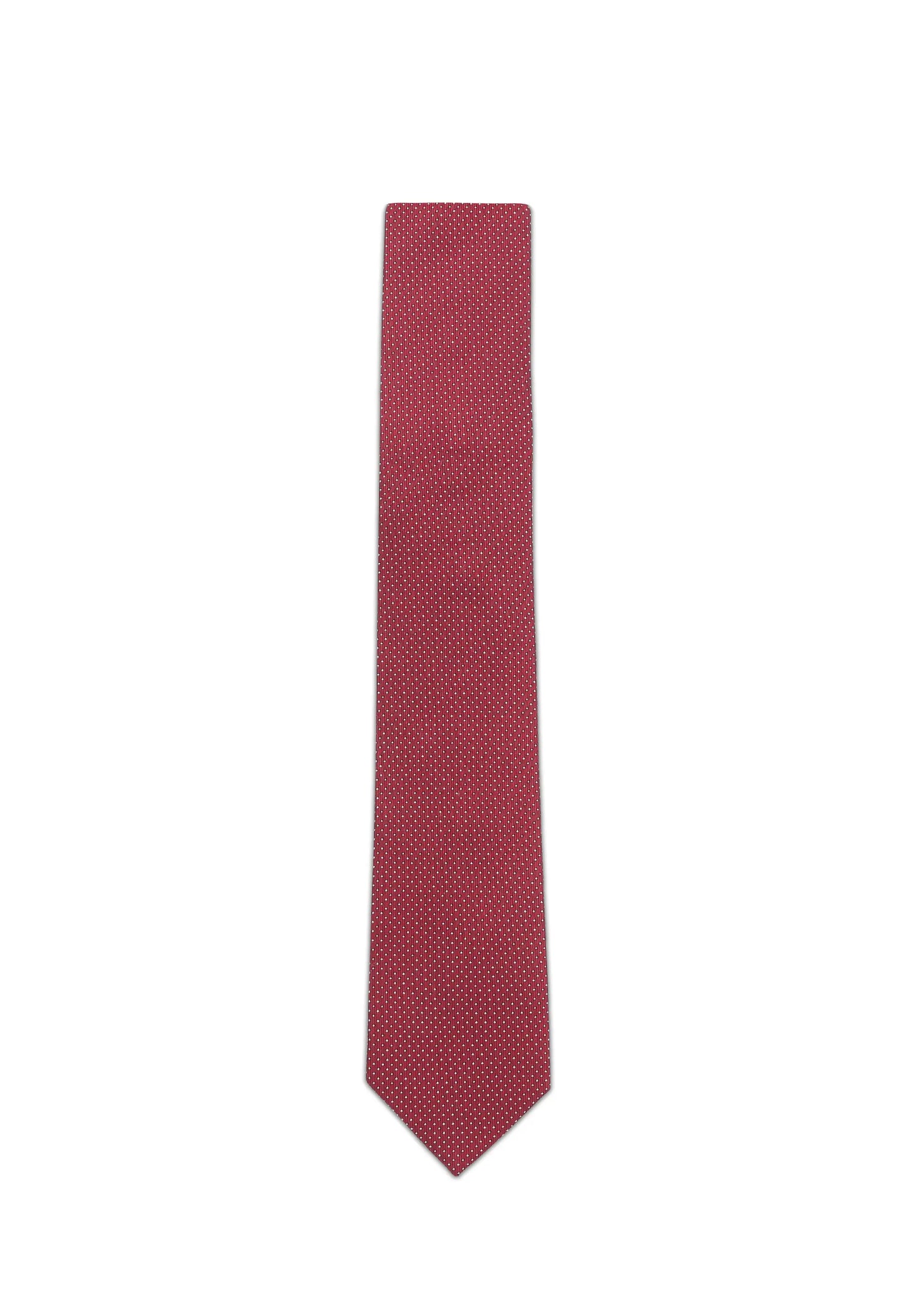 (Mittelrot) Picoté Krawatte Herren 100% Seide 6cm Produktansicht