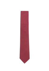 (Mittelrot) Picoté Krawatte Herren 100% Seide 6cm Produktansicht