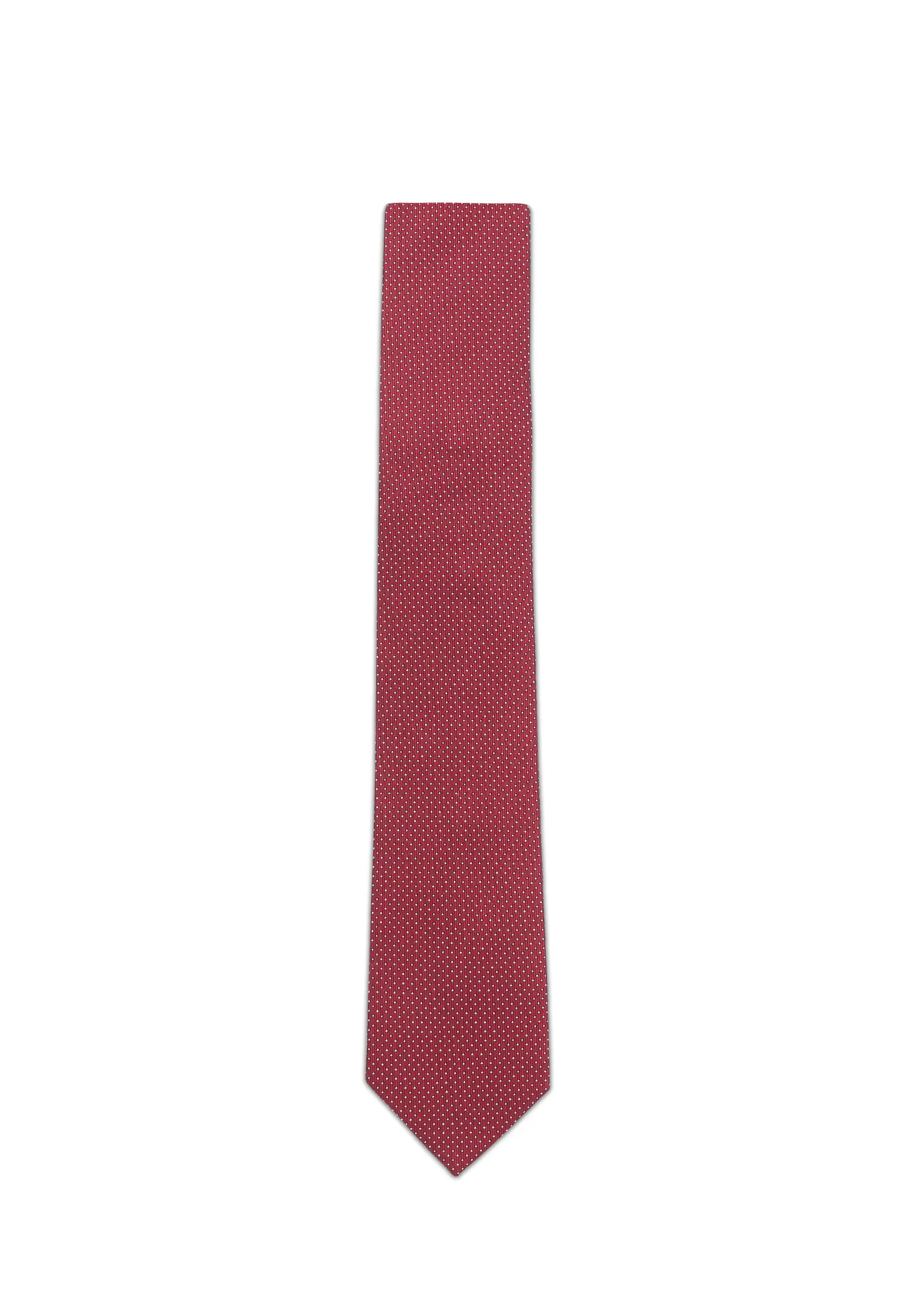 (Mittelrot) Picoté Krawatte Herren 100% Seide 6cm Produktansicht