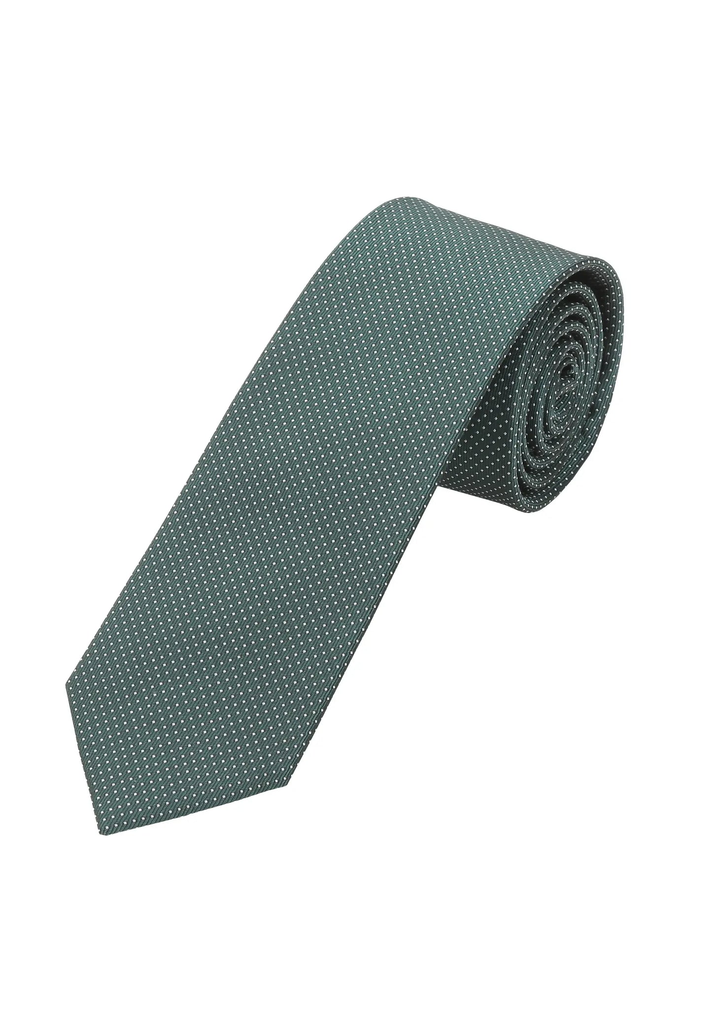(Dunkelgrün) Picoté Krawatte Herren 100% Seide 6cm gerollt