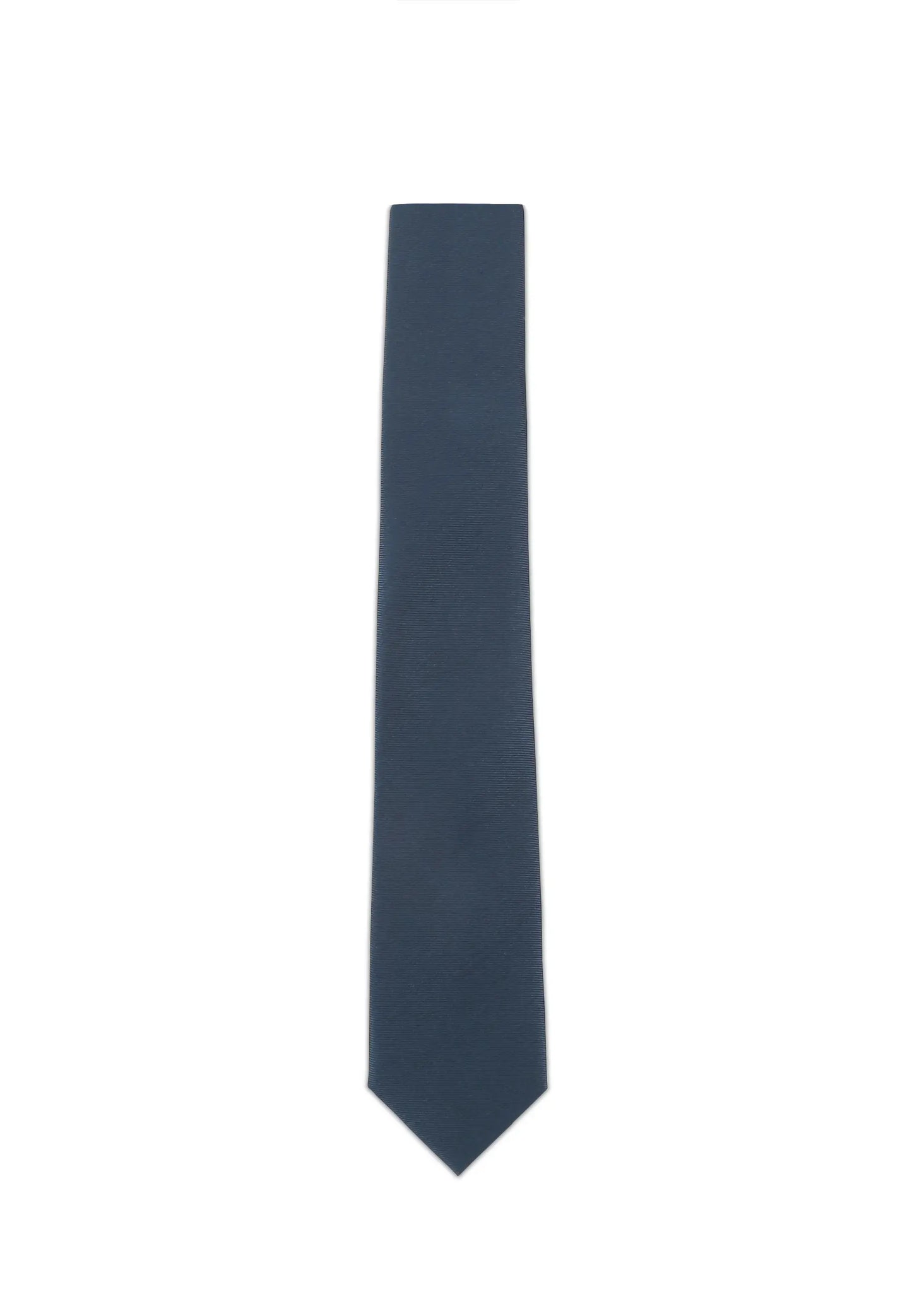 (Dunkelblau) Uni Seidenkrawtte Herren 6cm schmal in voller Länge