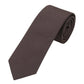 (Dunkelbraun) Uni Seidenkrawatte Herren 6cm schmal aufgerollt