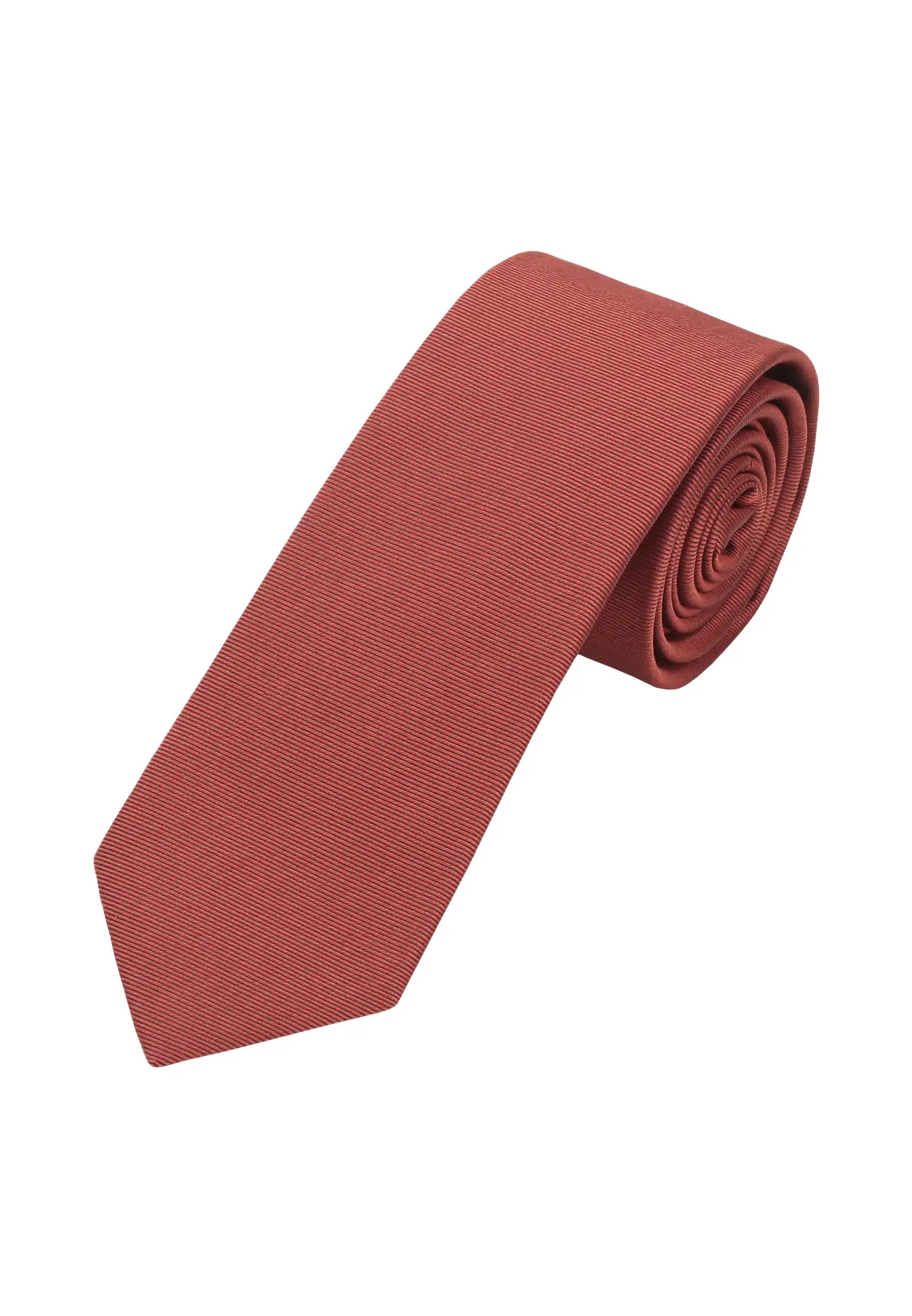 (Terra) Uni Seidenkrawatte Herren 6cm schmal aufgerollt