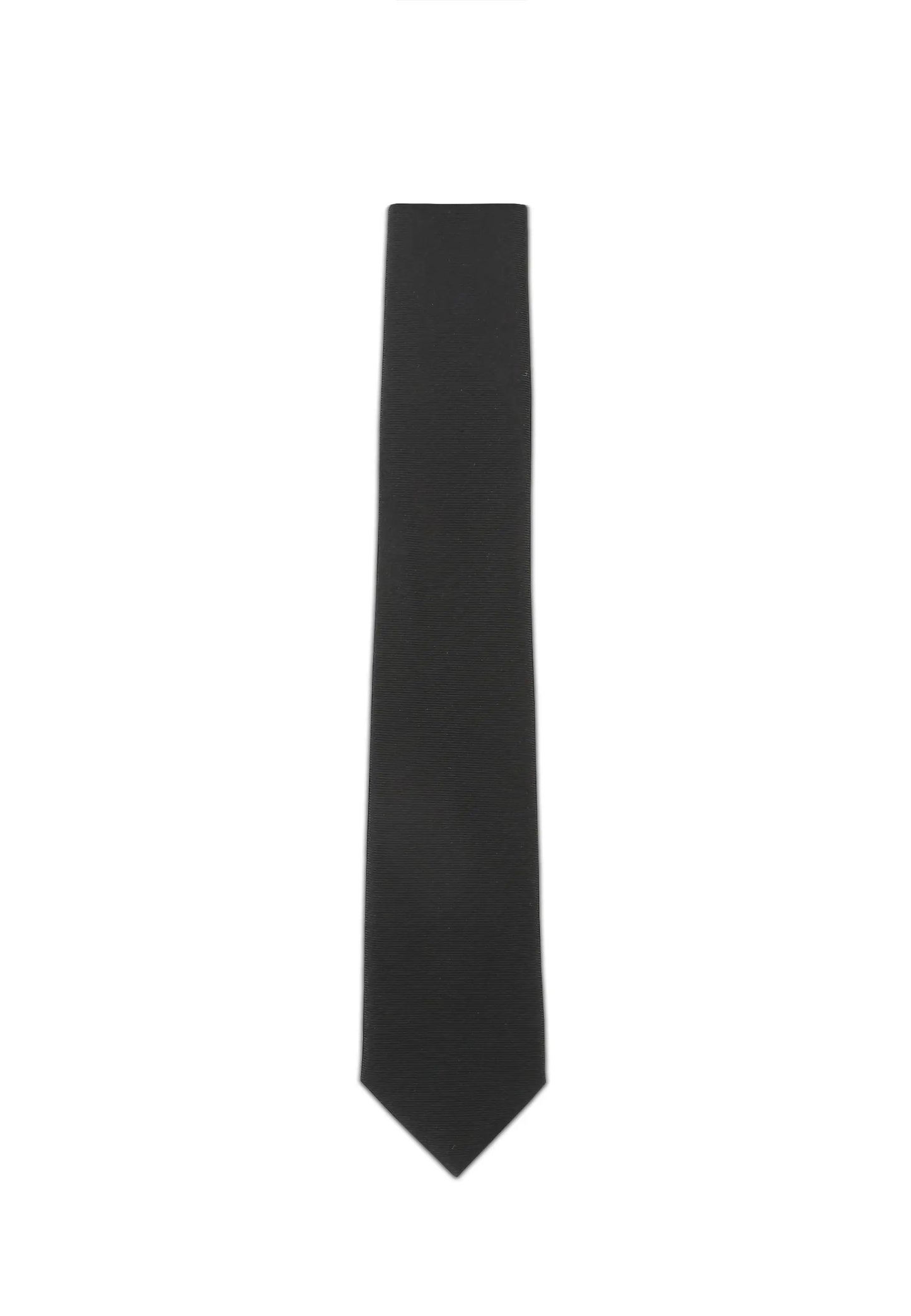 (Schwarz) Uni Seidenkrawatte Herren 6cm schmal in voller Länge