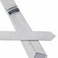 (Silber) Uni Seidenkrawatte 6cm Rückseite mit Label Detail