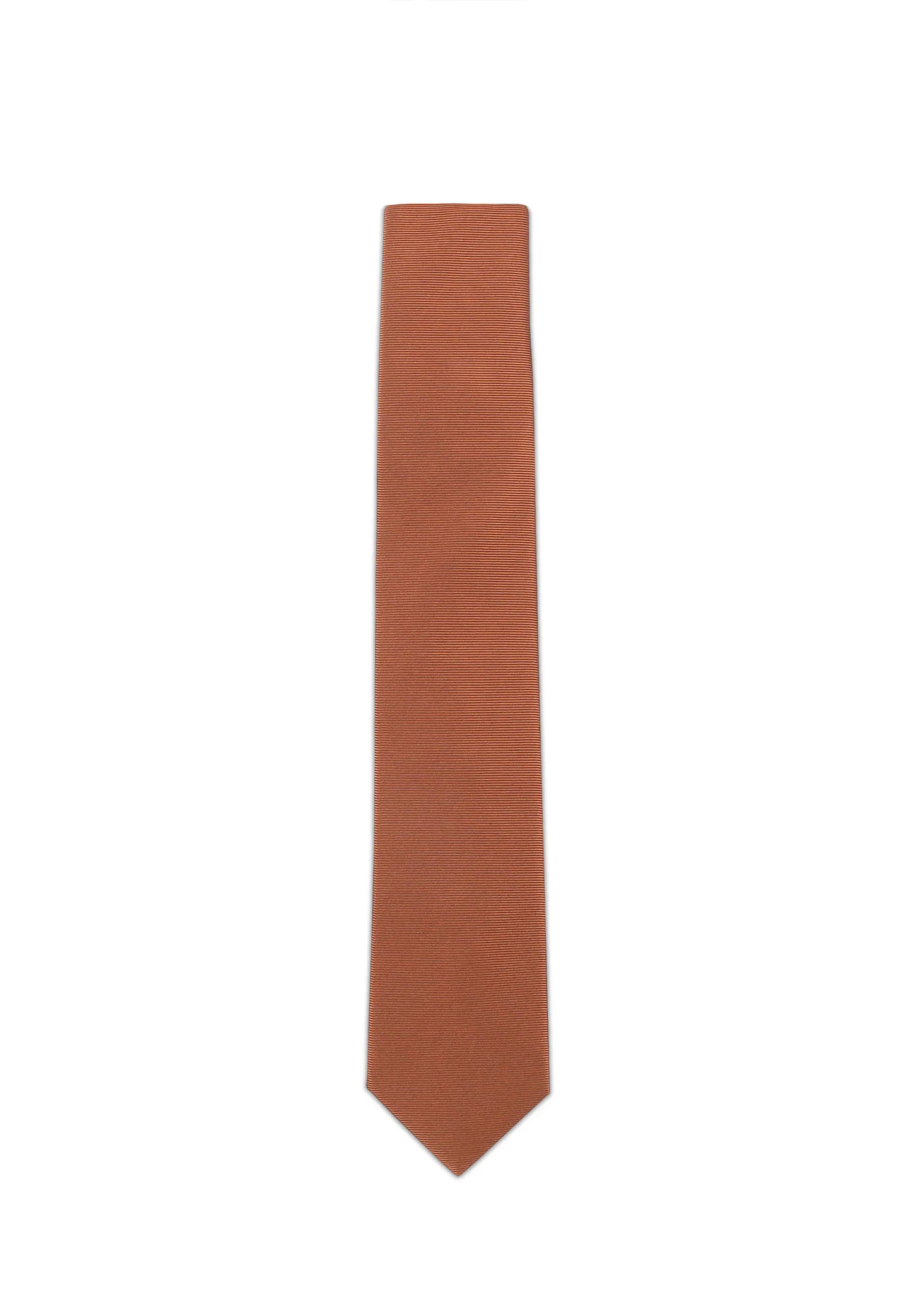 (Bronze) Uni Seidenkrawatte Herren 6cm schmal in voller Länge